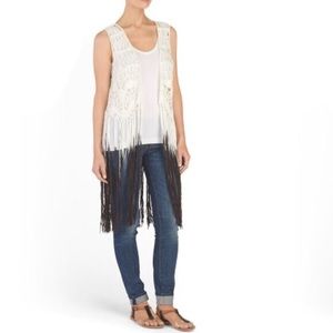 *NWT* Betsey Johnson Fringe Ombre Vest